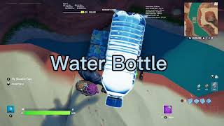 I landed the worlds farthest cap water bottle flip in Fortnite