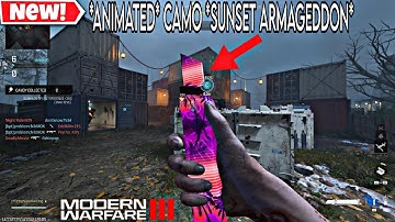 NEW!! ANIMATED CAMO *SUNSET ARMAGEDDON* GAMEPLAY(MW3 REWIND EVENT)