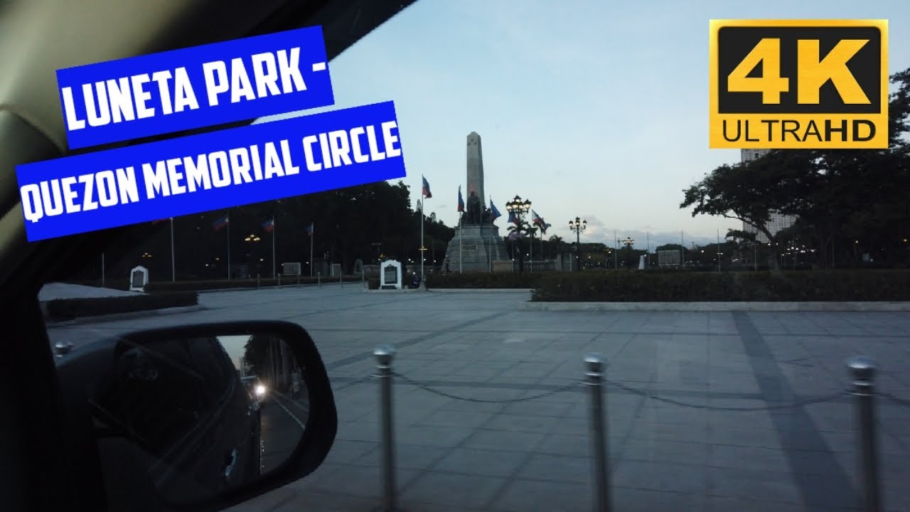 [4K] Driving Tour in Manila, PHILIPPINES: Rizal Park (Luneta) to Quezon Memorial Circle