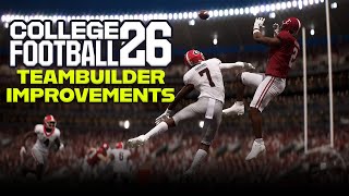 College Football 26 Teambuilder Sounds Great for Dynasty