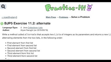 Java Practice It | Exercise 11.2: alternate | collections, lists