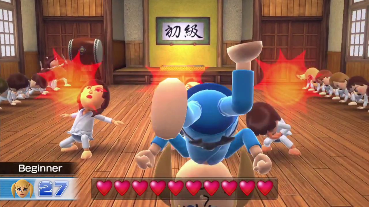 Wii Party U Dojo Domination gameplay ( Beginner Mode, Eng Sub ) Player Fandy