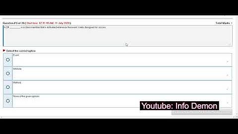 CS411 Midterm Grand Quiz Visual Programming 2020 | VU | Past Papers