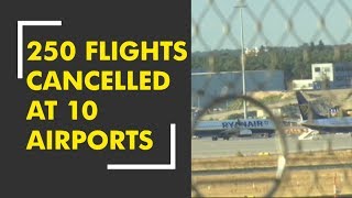 WION Dispatch: 250 flights cancelled at 10 airports as Ryanair pilots go on strike