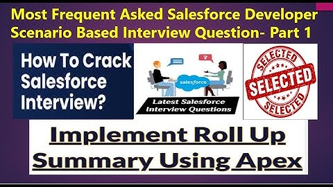 Implement Roll Up Summary using Apex. Salesforce scenario based interview question. #salesforce