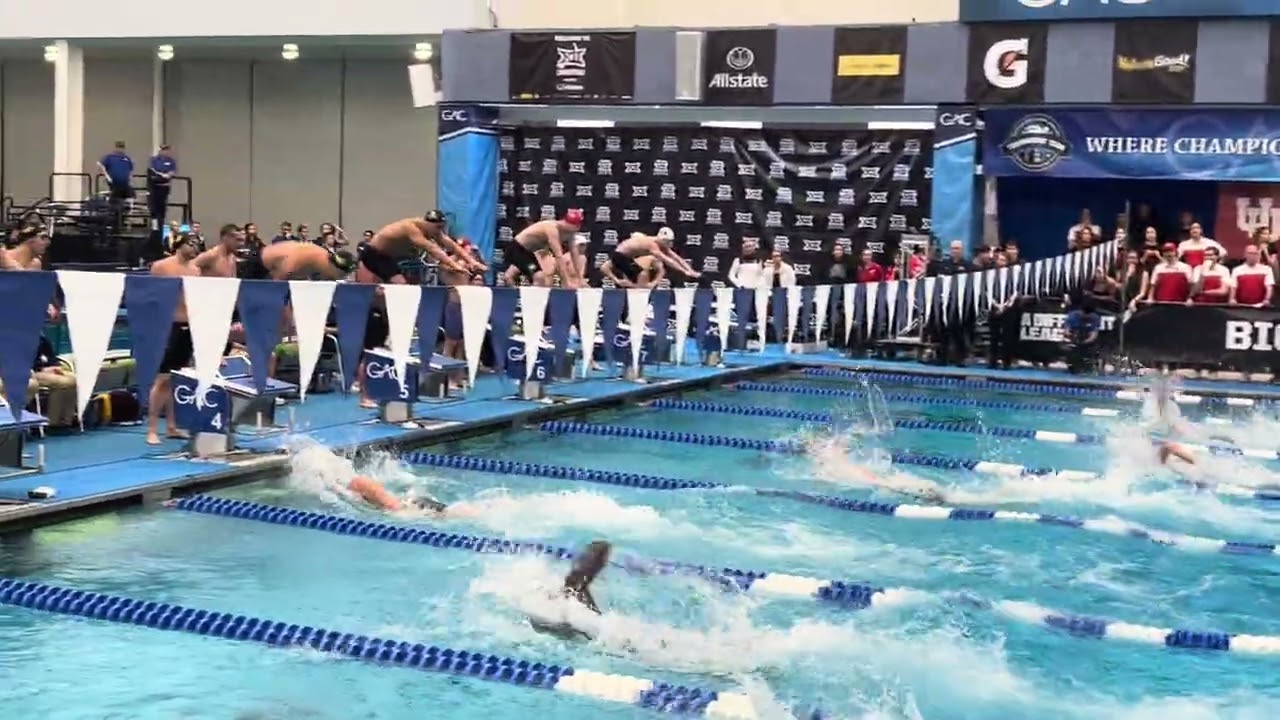 Men’s 200 freestyle relay finals Big 12 championships, Arizona State University