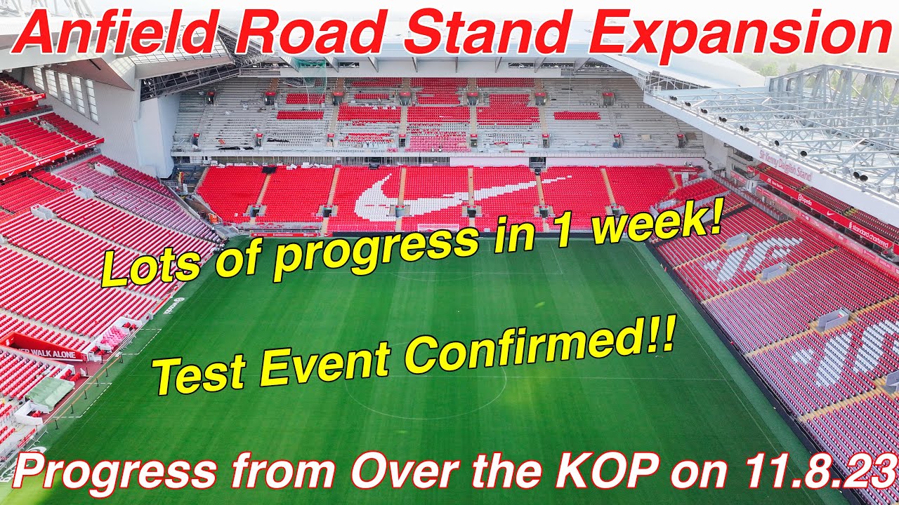 Anfield Road Stand Expansion 11.8.23. Very Close Look At Inside From Over The KOP!