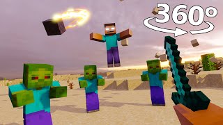 Herobrine Fight in 360° - Minecraft Animation 4K/VR