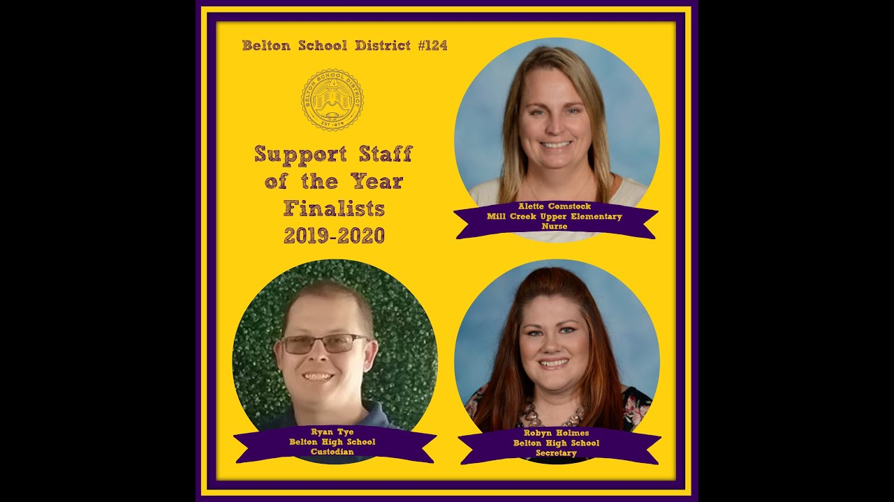 Belton School District 124 Support Staff of the Year 2019 2020 YouTube