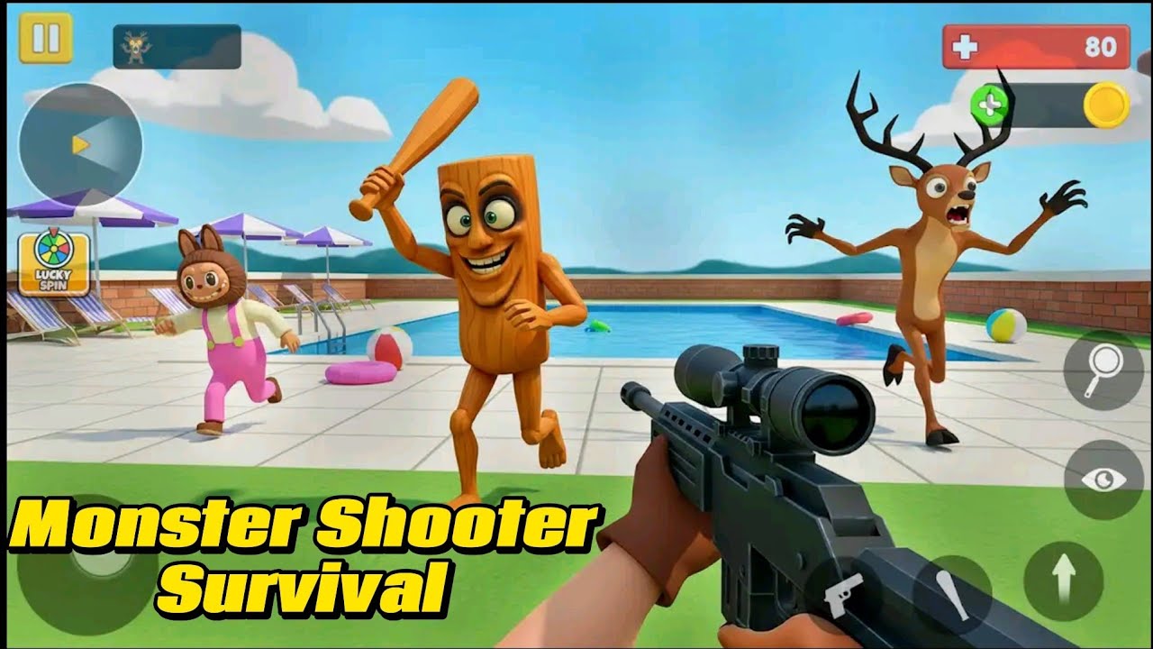 Monster shooting survival gameplay 