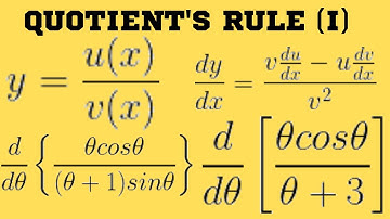 "Quotient Rule for Calculus: How to Differentiate the Ratio of Two Functions" (Part I)