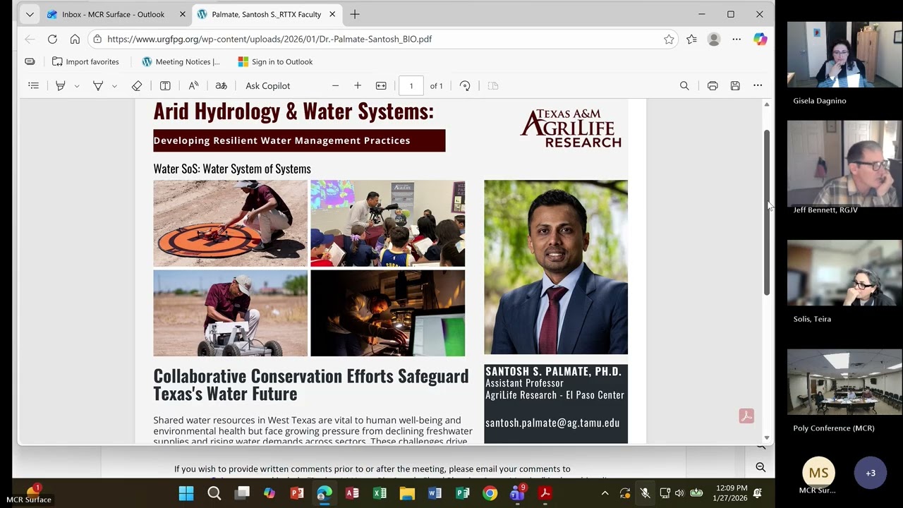 URGRFPG Executive Committee Meeting 1/27/2026