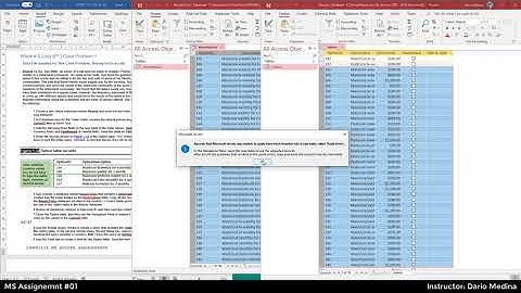MS ACCESS Assignment 01