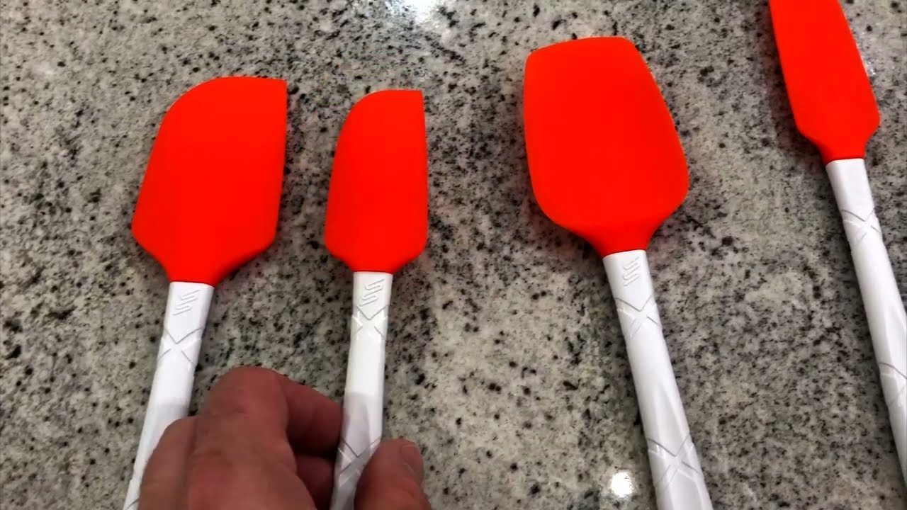 M KITCHEN Silicone Spatula Set - Heat Resistant & BPA Free - 4 Piece Nonstick Rubber Spatulas