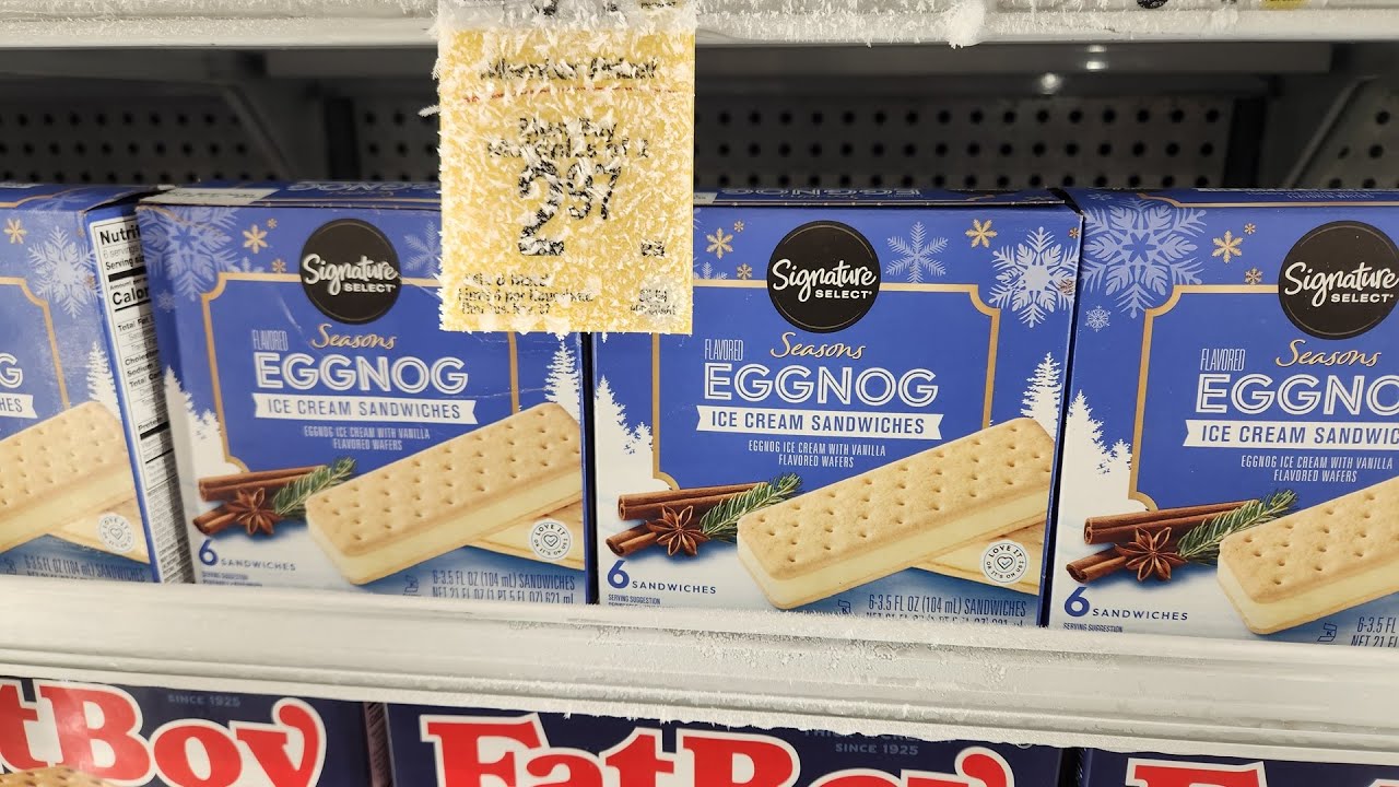 VONS Signature Select EGGNOG Ice Cream Sandwiches YouTube