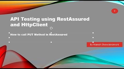 How to call PUT Method  in RestAssured