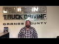 Congratulations Joe for completing your Class A Training at California Truck Driving Academy
