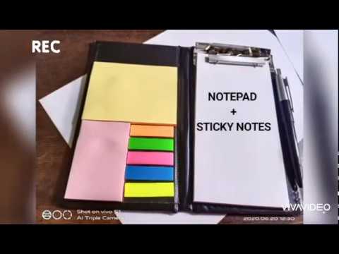 Memo Notepad with Sticky Notes Review | Memo Note Padwith Sticky Notes & Clip Holder in Diary Style
