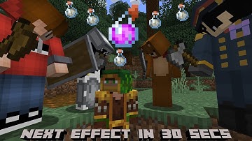 Minecraft Potion Effect Challenge vs 4 Hunters