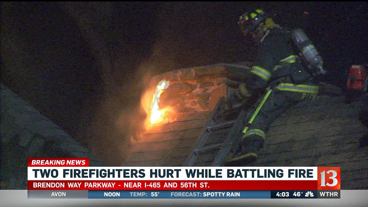 Firefighters hurt in fire - YouTube