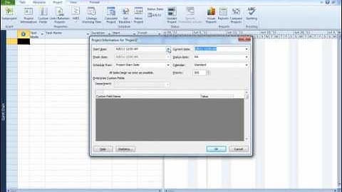 Set Up a Project - MS Project 2010 Tutorial