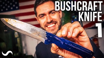 MAKING A BUSHCRAFT KNIFE!! Part 1 With TA Outdoors!!