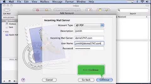 How to setup a mail account using POP in Apple Mac Mail