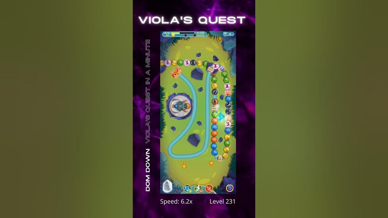 Dom Down Viola's Quest Level 231 🟣🟠🔴 shorts YouTube