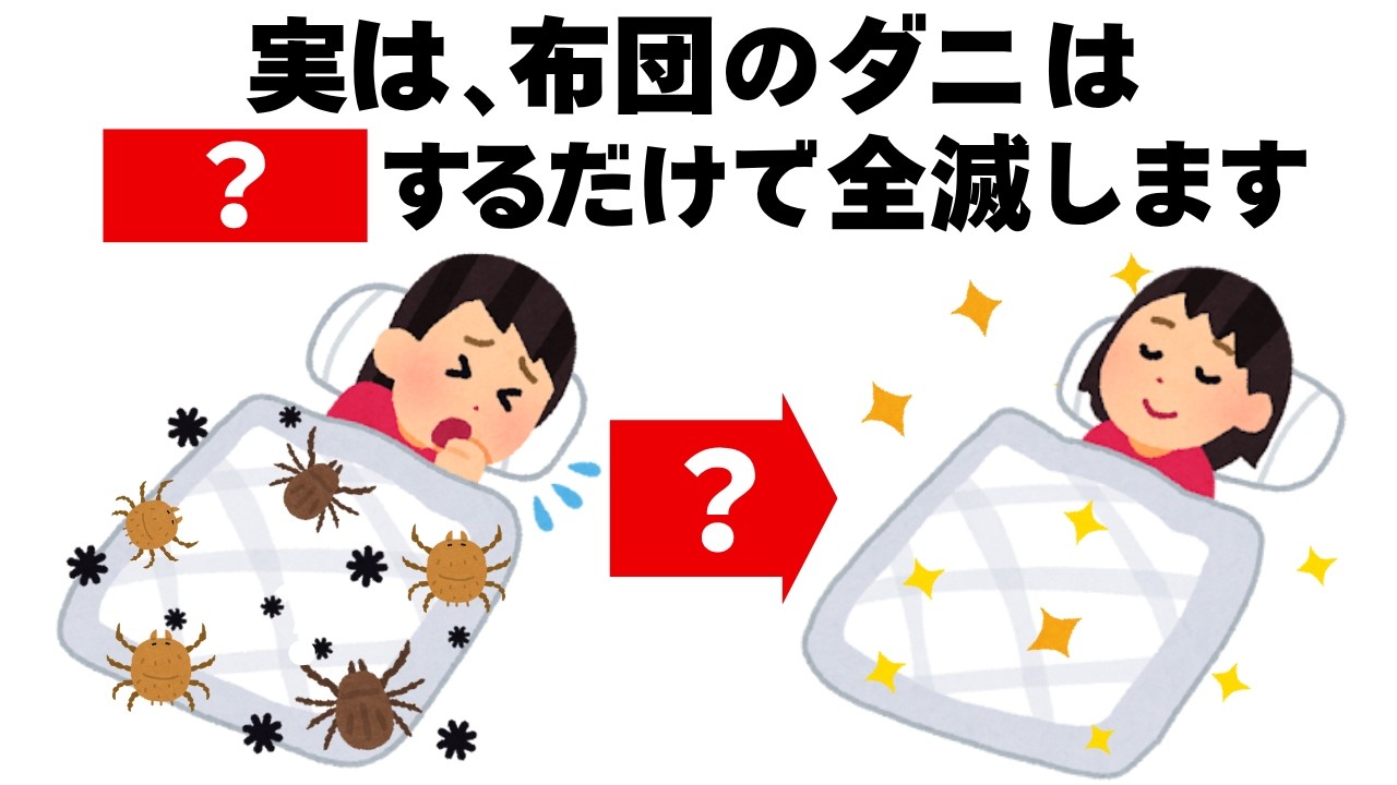 布団のダニを全滅させる方法　毎日を快適にするライフハック雑学