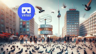 [8K VR180] Berlin Alexanderplatz / Fernsehturm / Weltzeituhr