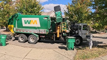 Speedy WM Autocar Labrie Automizer Garbage Truck on Route, in Action!