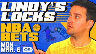 NBA Picks for EVERY Game Monday 3/6 | Best NBA Bets & Predictions | Lindy's Leans Likes & Locks