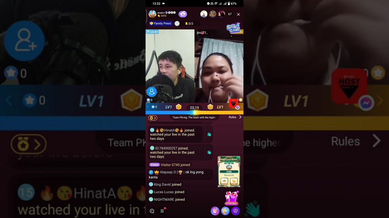 Introducing my new friend Marialyn from Davao insert Kuya Mike alyas DML Art Guesting on my live