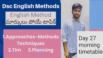 Dsc english methods, Tlm, Planning|#englsih #methods #dscmethods #english method bits