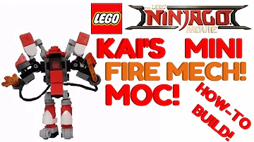 LEGO NINJAGO MOVIE! Kai's Mini Fire Mech! MOC! + How-to Build!