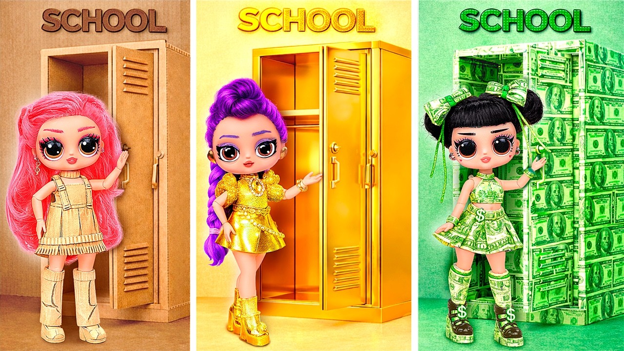 Huntrix в школе: картонный, золотой и денежный стиль! DIY с Лалилу!