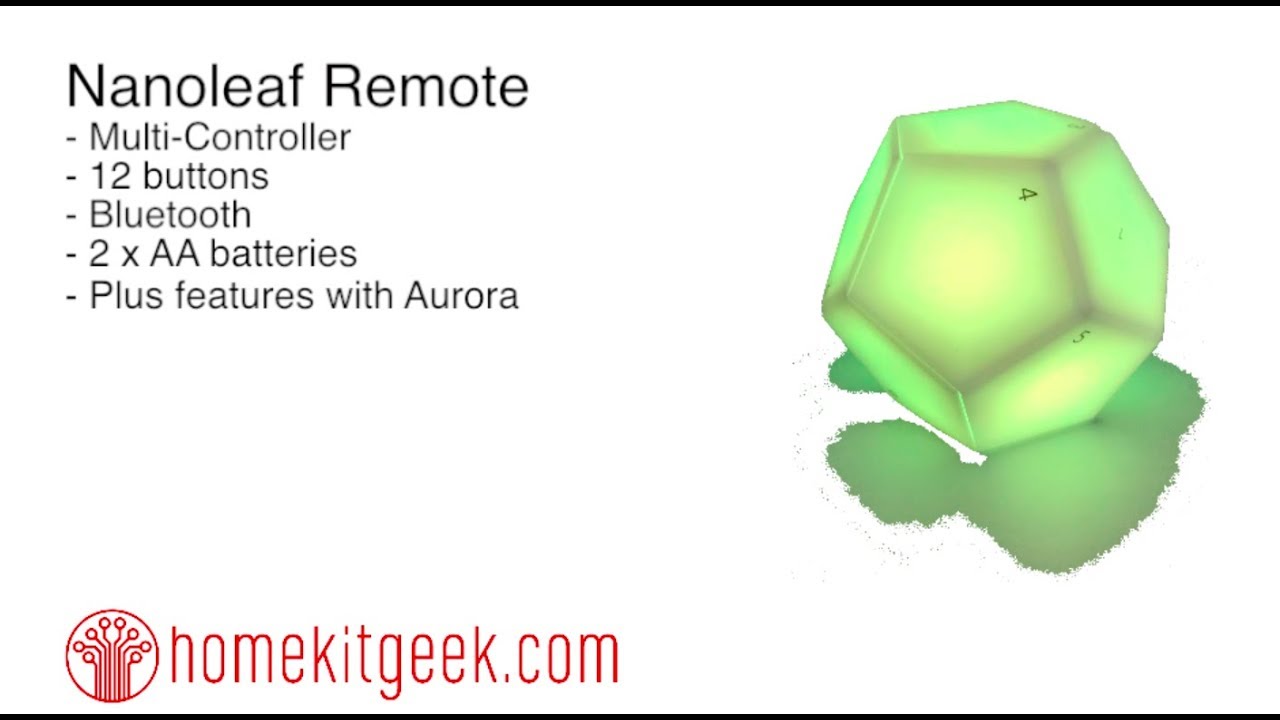 Nanoleaf Remote takes your Smarthome for a Spin (Apple Homekit) - YouTube