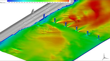 SRH2D水理分析：豐洲堤防與高鐵橋墩共構_全域