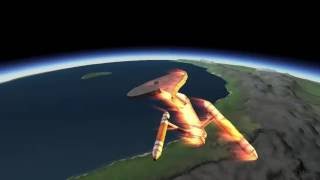 KSP Crashing the Enterprise into Kerbin