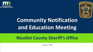 Community Notification and Education | October, 2020