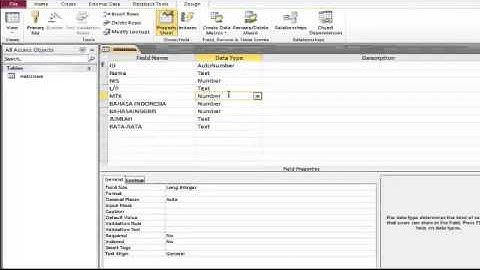 Belajar Ms  Access Untuk Pemula, Form, Tabel,dan Rumus