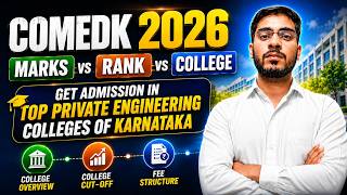 COMEDK 2026 Marks vs Rank vs College 🔥 | RVCE, BMSCE, MSRIT Safe Score &amp; Cutoff