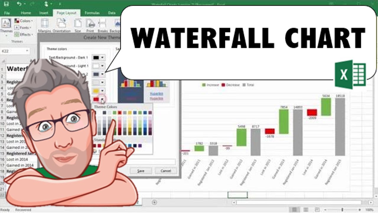 Horizontal Waterfall Chart Excel