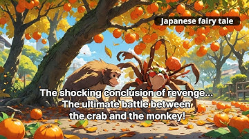 🍑🦀 The Monkey and the Crab – A Classic Japanese Folktale Read in English 🦀🍑
