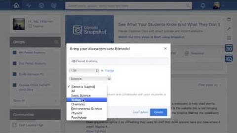 Edmodo: Creating a Class Page