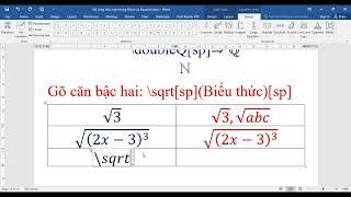 Bài 14: Gõ dấu căn bậc hai trong Word với Equation  #gocongthuctoan #toanhoc