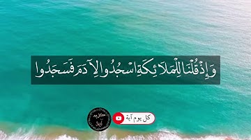 تكملة سورة البقرة من الآية (٣٠_٣٧) جمال التلاوة مع المنظر الرائع/ للقارئ رعد الكردي 🌹🌱🍁