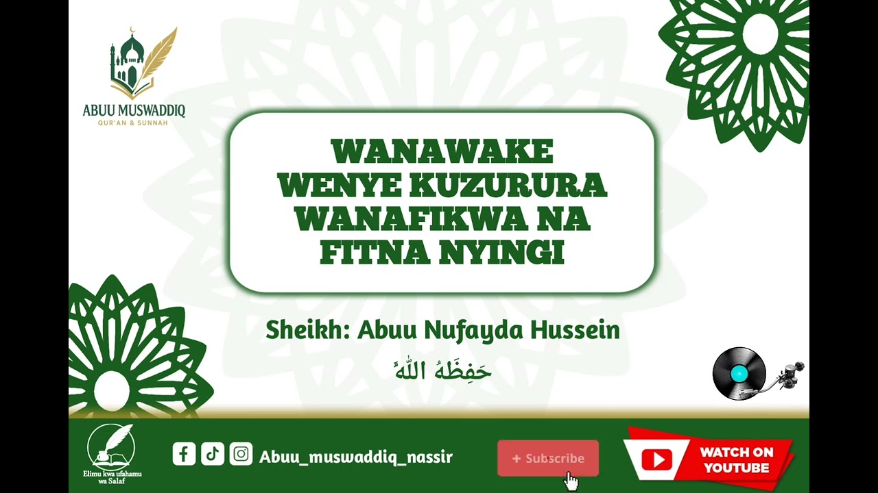 WANAWAKE WENYE KUZURURA WANAFIKWA NA FITNA NYINGI