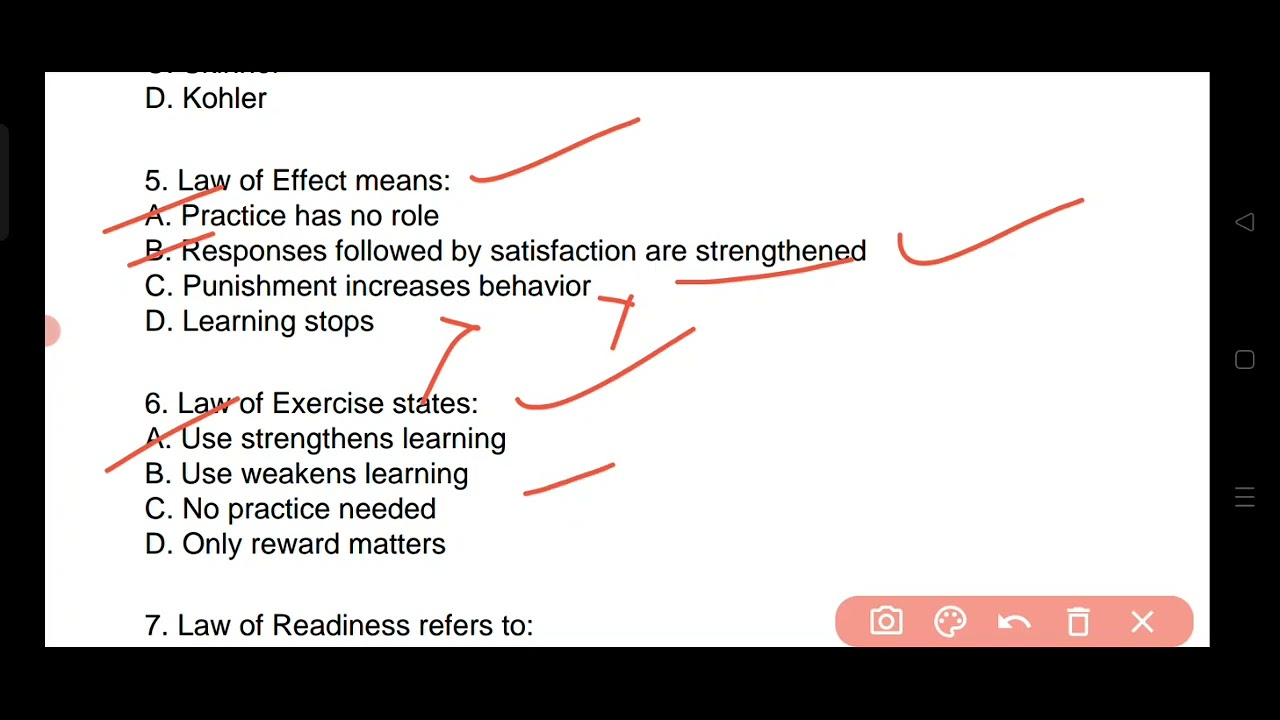 ##Thorndike theory ##29 MCQ ##tgt##ssb