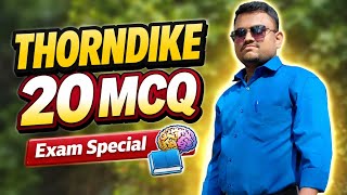 #20 MCQ##Thorndike theory ##20 MCQ ##tgt##ssb